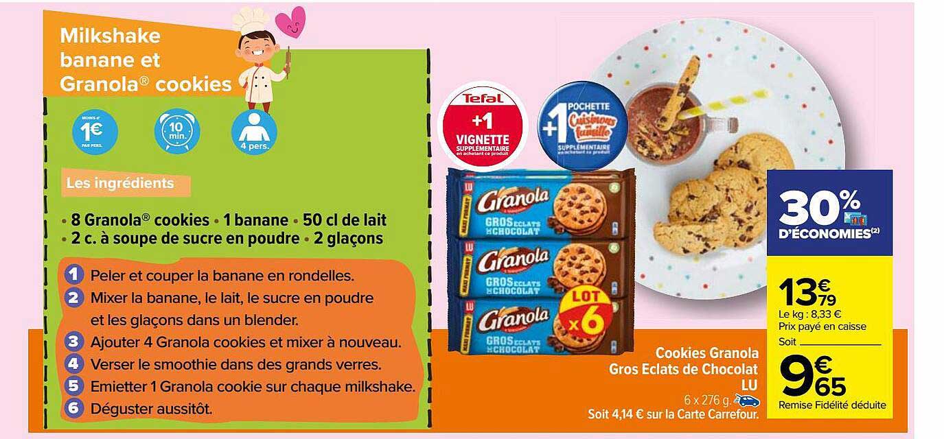 Cookies Granola Gros éclats De Chocolat Lu