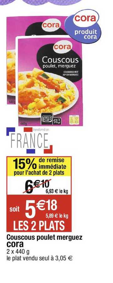 Couscous Poulet Merguez Cora