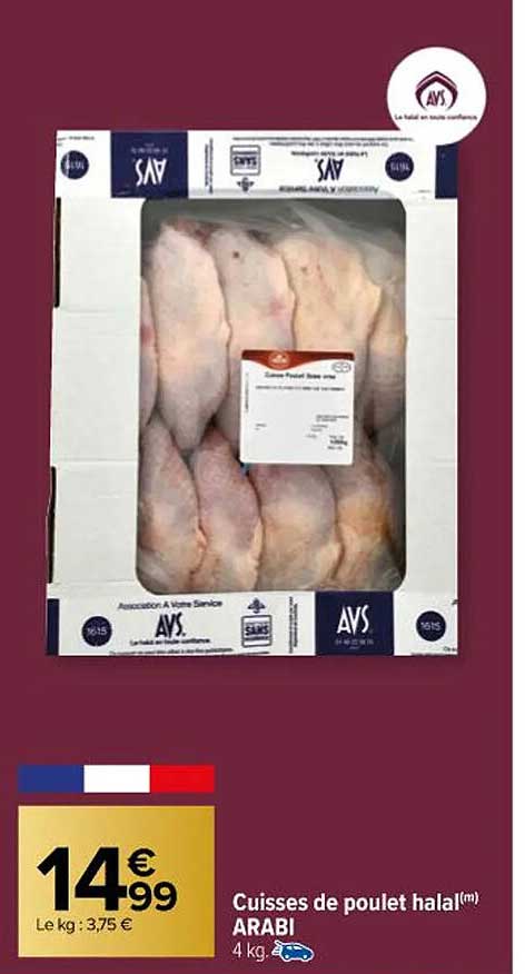 cuisses de poulet halal arabi