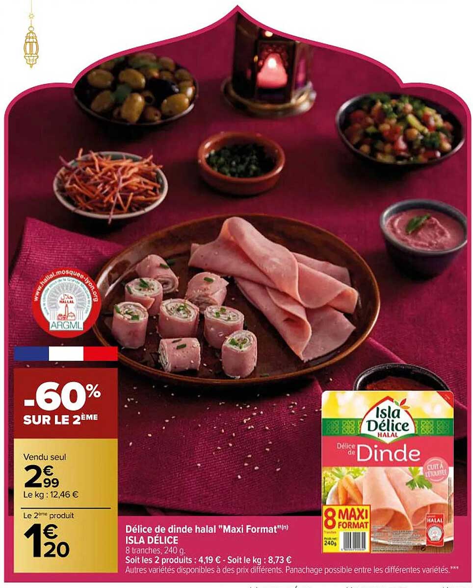 délice de dinde halal "maxi format" isla délice