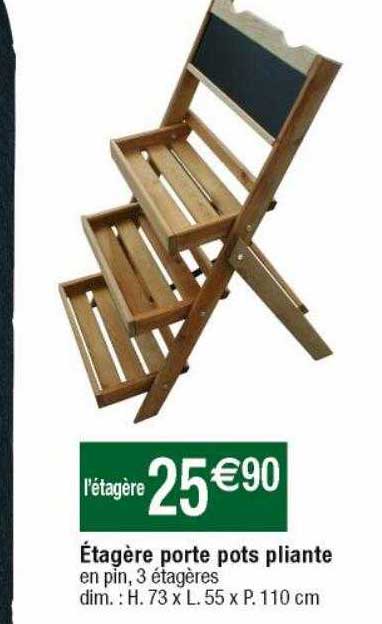 étagère porte pots pliante