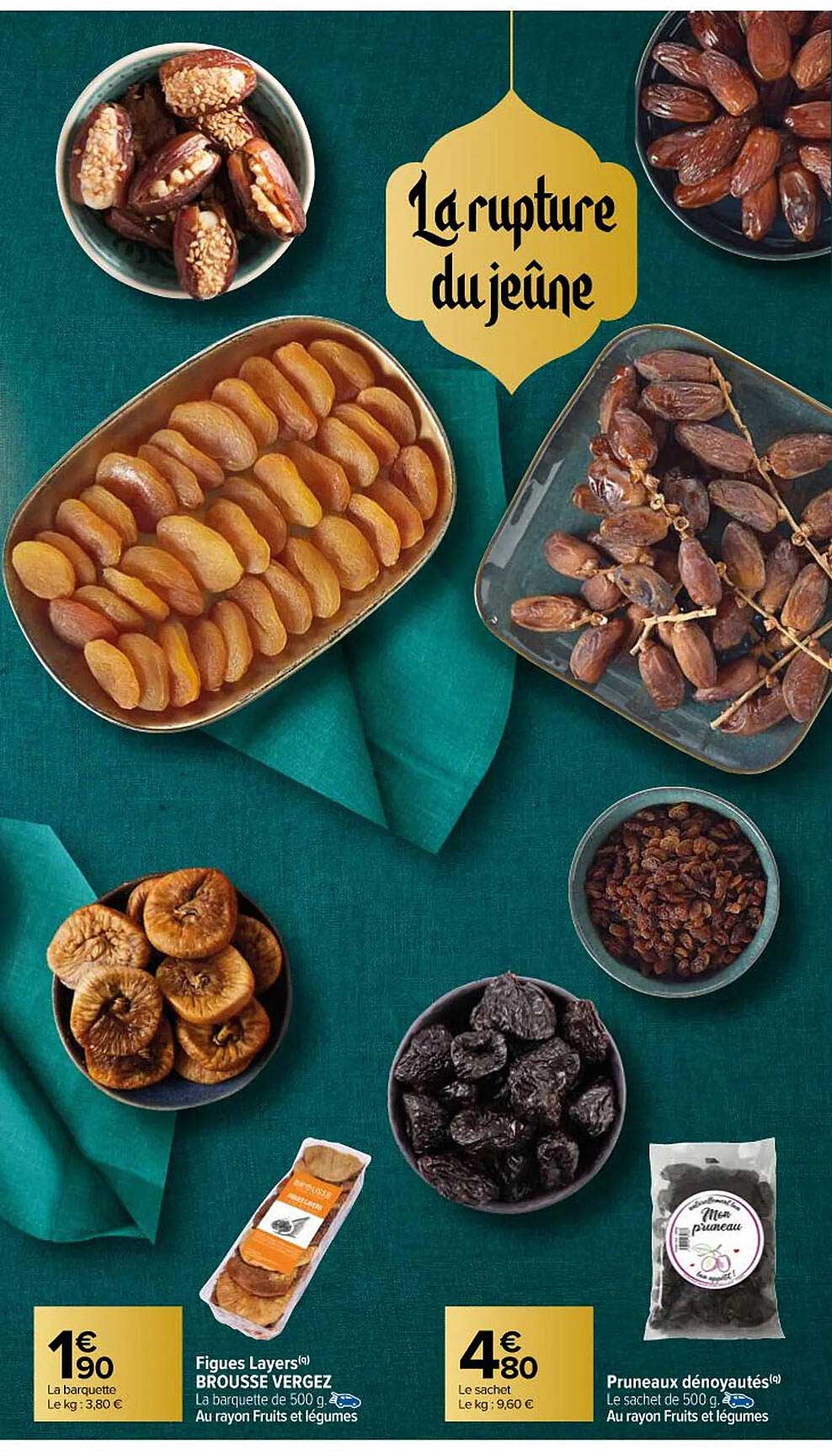 Figues Layers Brousse Vergez, Pruneaux Dénoyautés