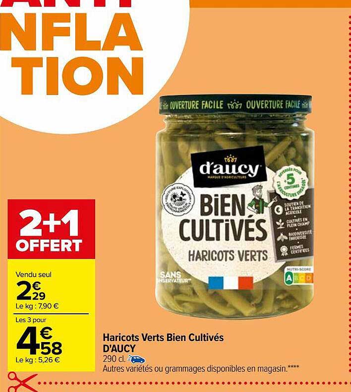 haricots verts bien cultivés d'aucy