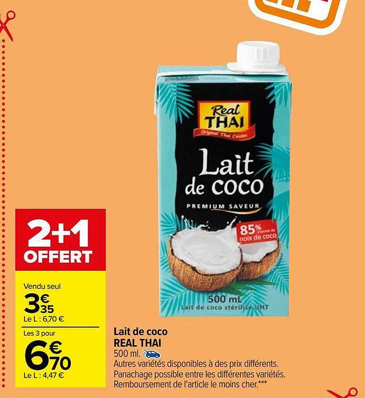 lait de coco real thaï