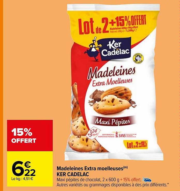 madeleines extra moelleuses ker cadélac