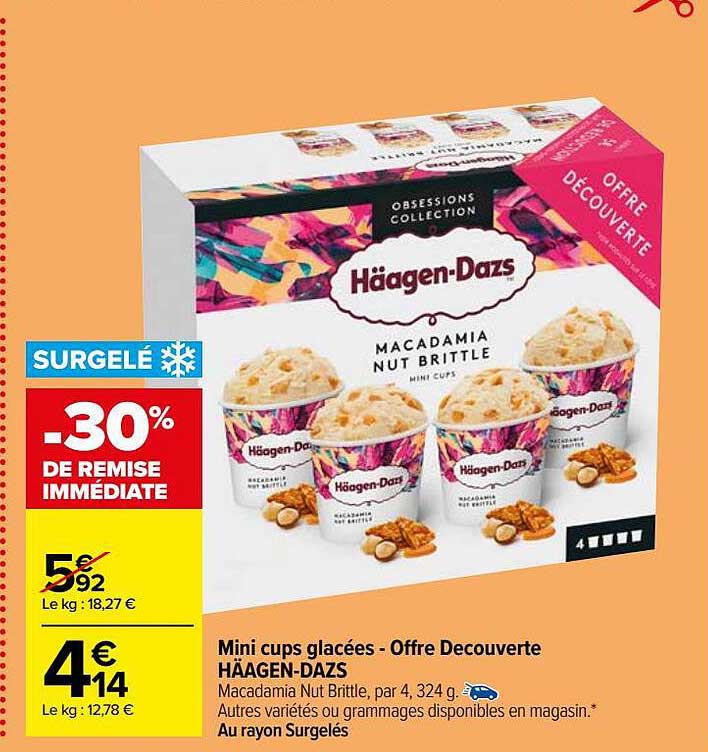 mini cups glacées - offre découverte häagen-dazs