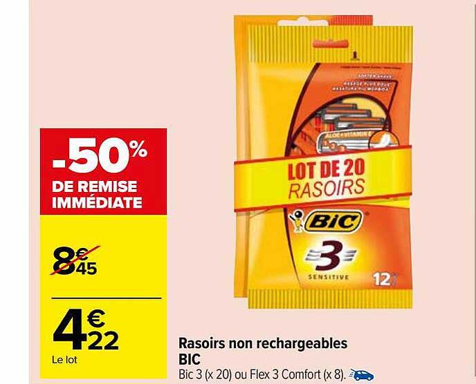rasoirs non rechargeables bic