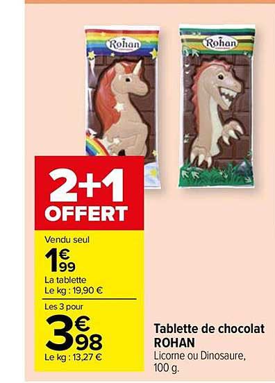 tablette de chocolat rohan