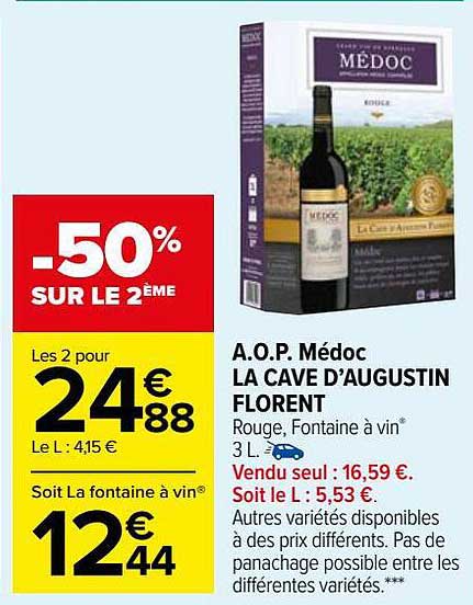 a.o.p. médoc la cave d'augustin florent