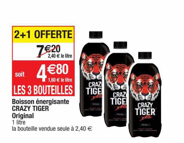 boisson énergisante crazy tiger original