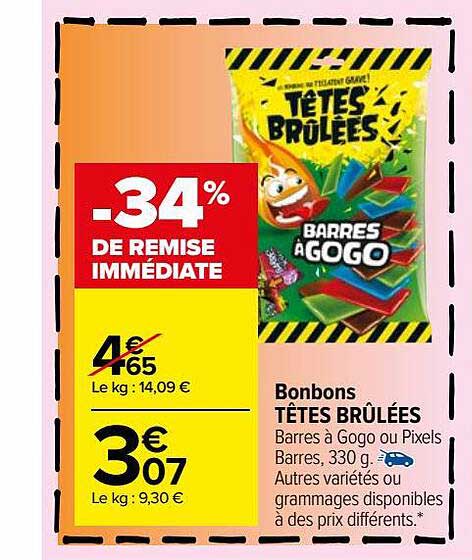 bonbons têtes brûlées