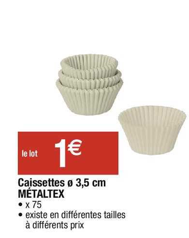 caissettes ø 3,5 cm métaltex
