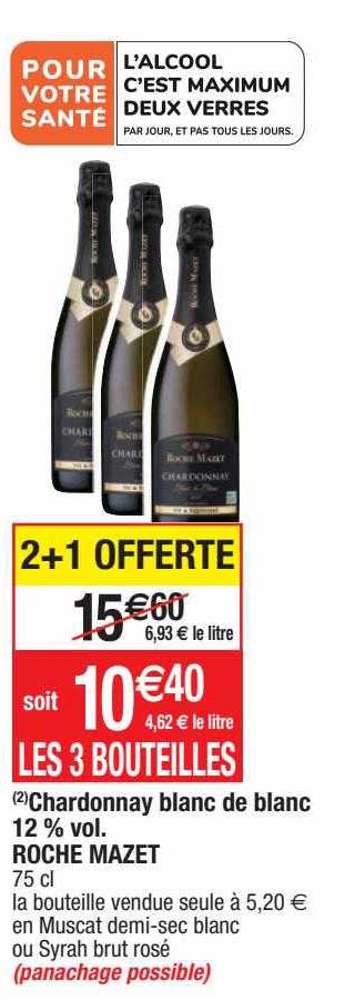 chardonnay blanc de blanc 12% vol. roche mazet