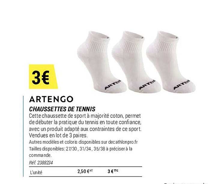 Chaussettes De Tennis Artengo