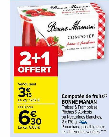 compotée de fruits bonne maman