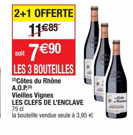 côtes du rhône a.o.p. vieilles vignes les clefs de l'enclave