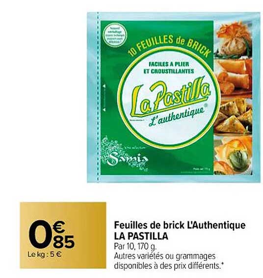 feuilles de brick l'authentique la pastilla