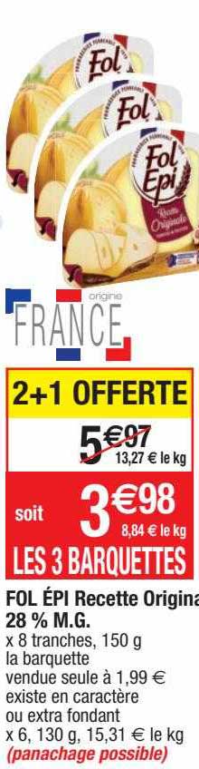 fol épi recette original 28% m.g.