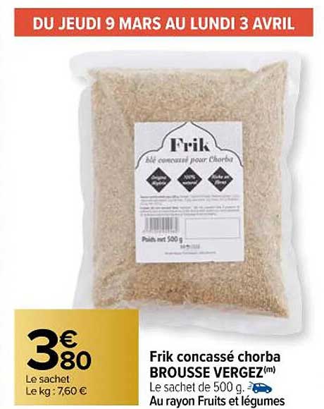 frik concassé chorba brousse vergez