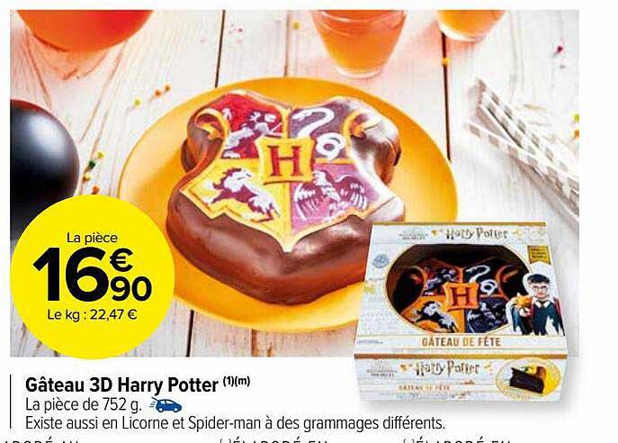 gâteau 3d harry potter