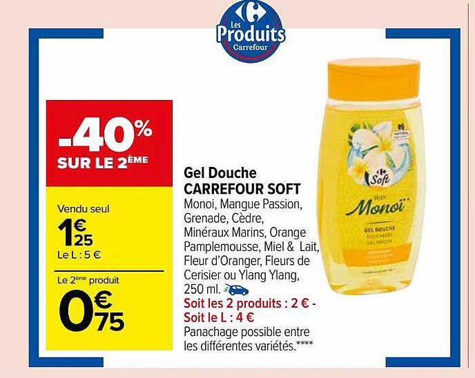Gel Douche Carrefour Soft