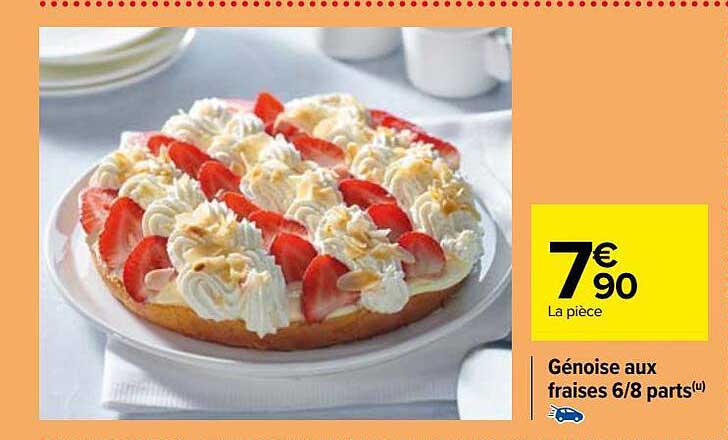 Génoise Aux Fraises 6-8 Parts