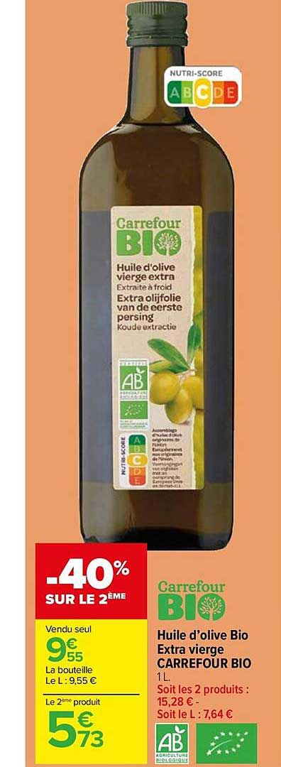 Huile D'olive Bio Extra Vierge Carrefour Bio