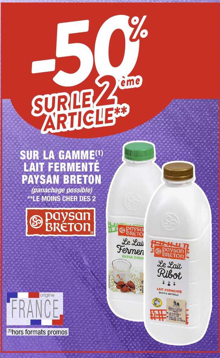 la gamme lait fermenté paysan breton