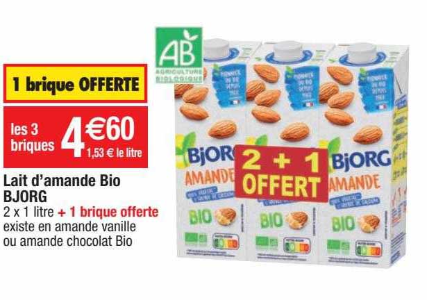 lait d'amande bio bjorg
