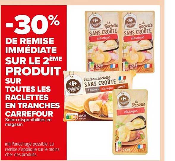 Les Raclettes En Tranches Carrefour