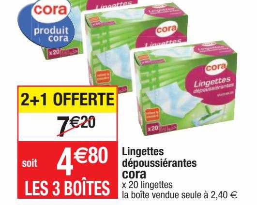 lingettes dépoussiérantes cora