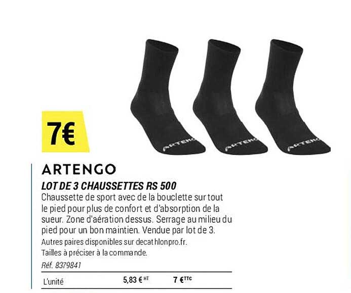 Lot De 3 Chaussettes Rs 500 Artengo
