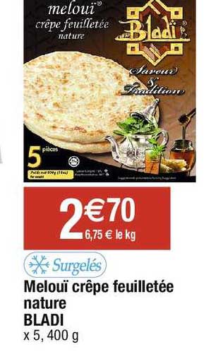 melouï crêpe feuilletée nature bladi