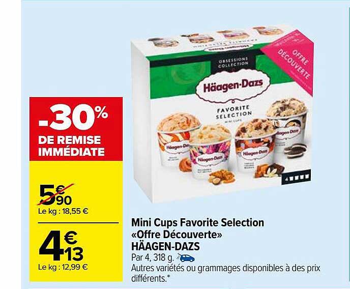 mini cups favorite sélection «offre découverte» häagen-dazs