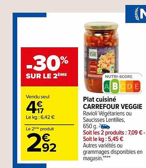 Plat Cuisiné Carrefour Veggie