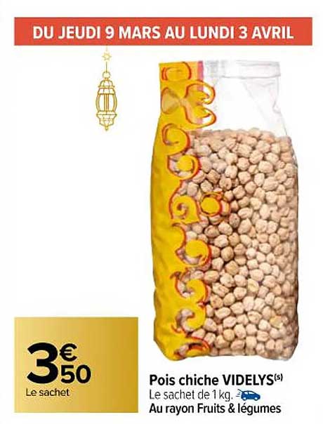 pois chiche videlys