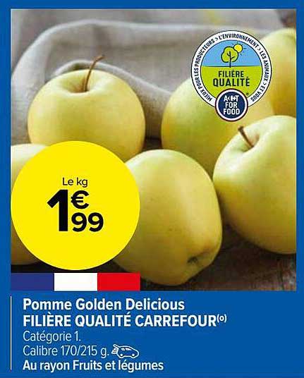 pomme golden délicious filière qualité carrefour