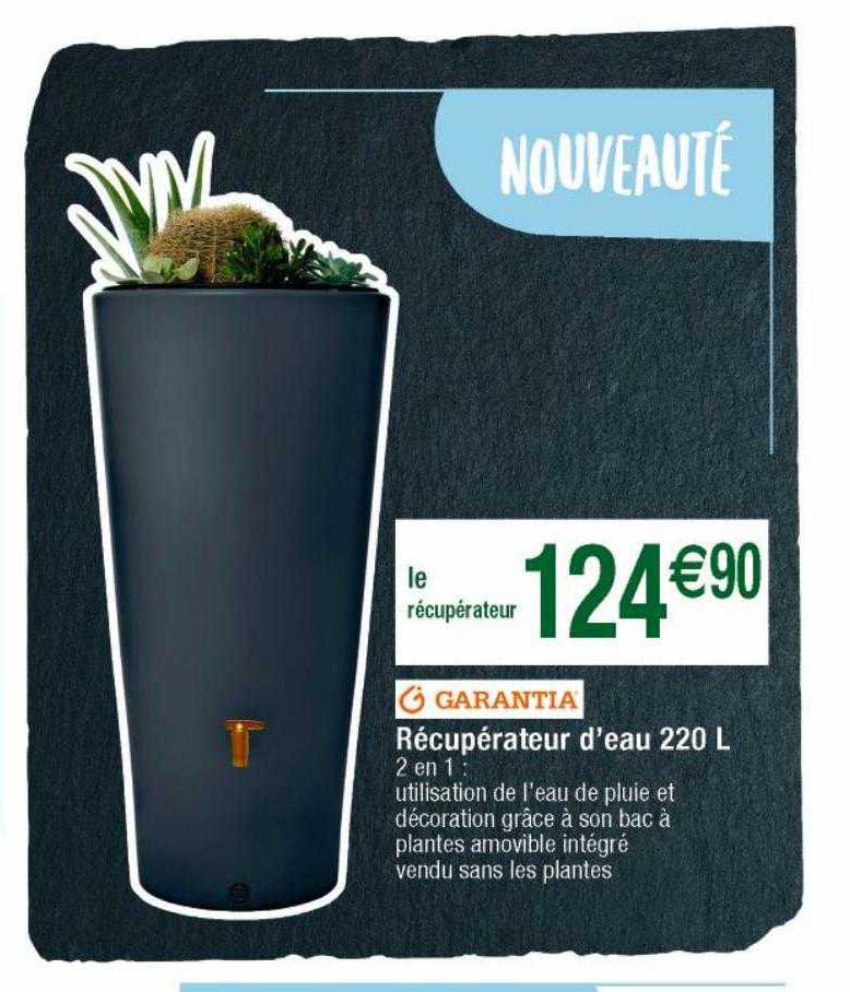 récupérateur d'eau 220l garantia