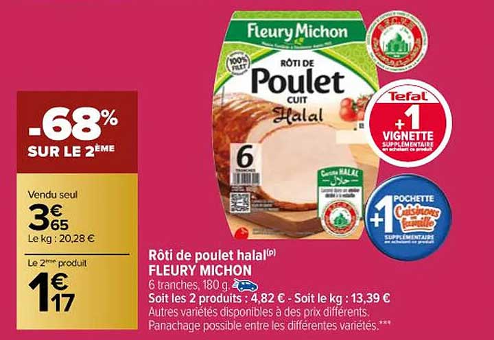 rôti de poulet halal fleury michon