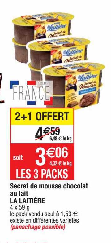 Secret De Mousse Chocolat Au Lait La Laitière