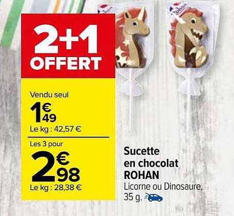 sucette en chocolat rohan