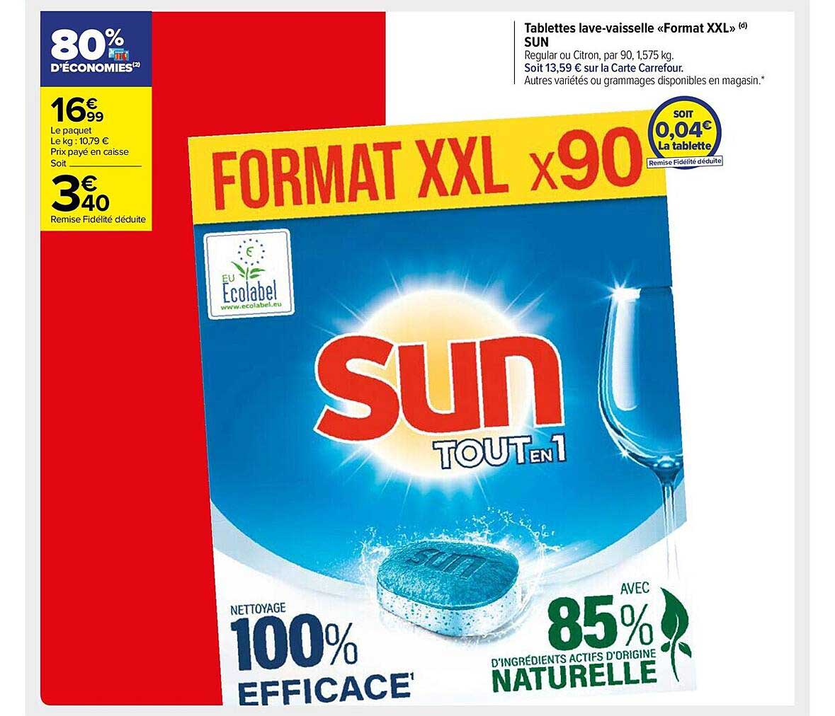 tablettes lave-vaisselle «format xxl» sun