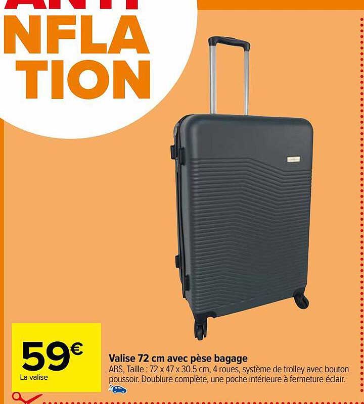 Valise 72 Cm Avec Pèse Bagage
