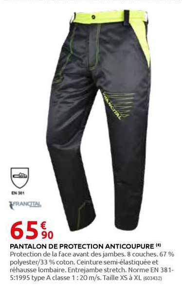 pantalon de protection anti coupure