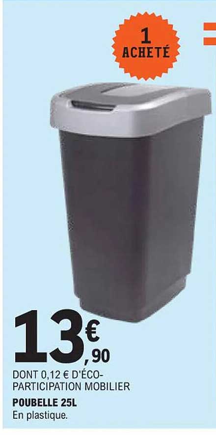 Poubelle 25 L
