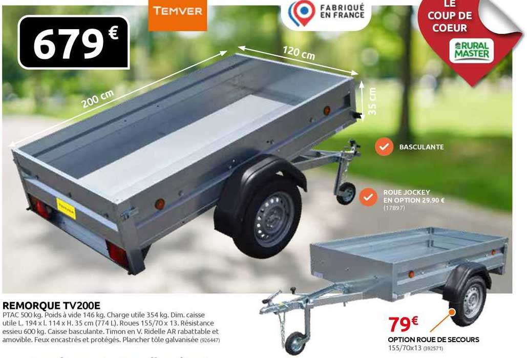 Remorque Tv200e Temver