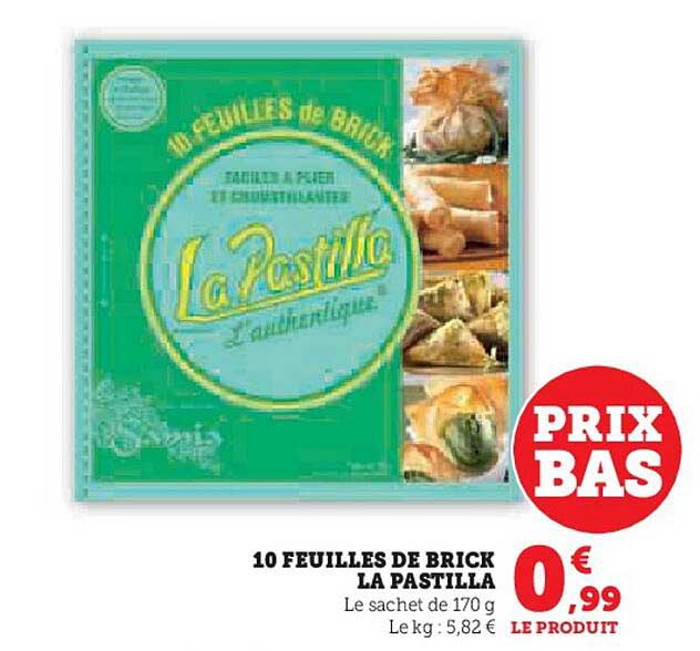 10 feuilles de brick la pastille