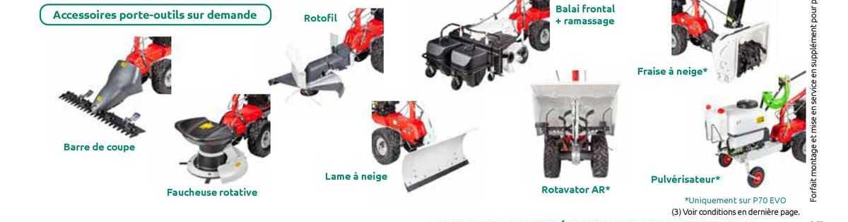 accessoires porte-outils sur demande