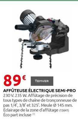affûteuse électrique semi-pro temver