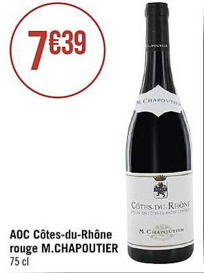 aoc côtes-du-rhone rouge m.chapoutier